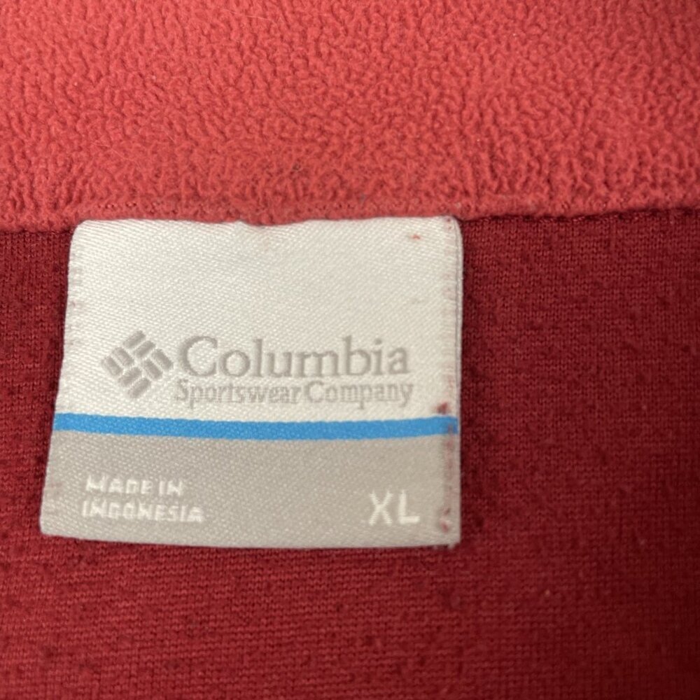 Columbia 1/4 Zip Fleece Pullover Women’s XL Sweater Lightweight Hiking Red Pink - Picture 6 of 7